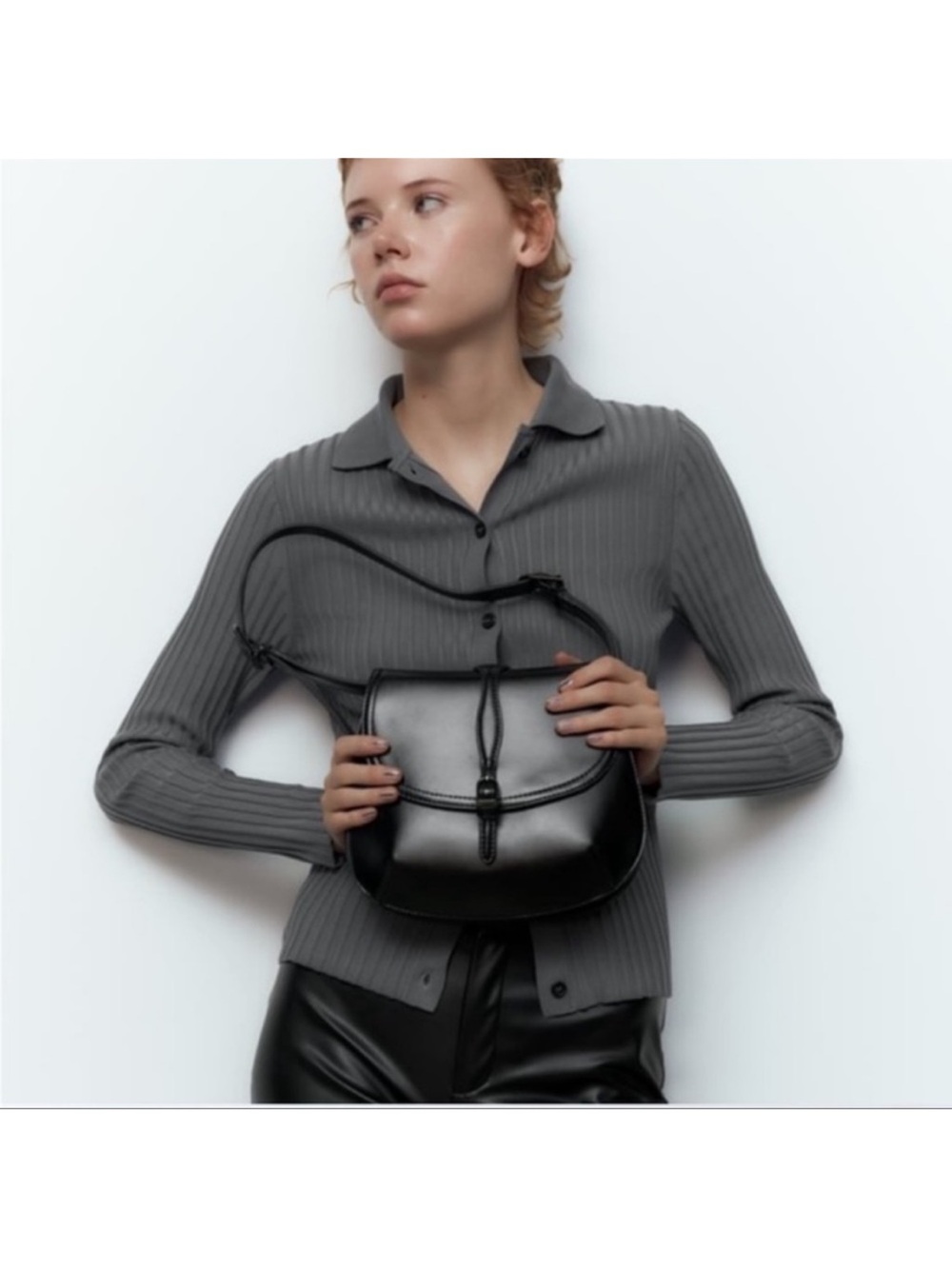 Zara oval crossbody bag with buckle
